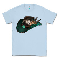 Dusty Blue cowhide flowers cowboy hat Classic Tee - Jasminsmagicworld