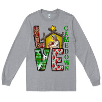 Heather Grey Love Come Down Long Sleeve Tee - CowhideDigitalArt