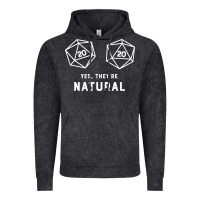 Yes They're Natural 20 Dice Funny Rpg Gamer Vintage Hoodie | Teevron
