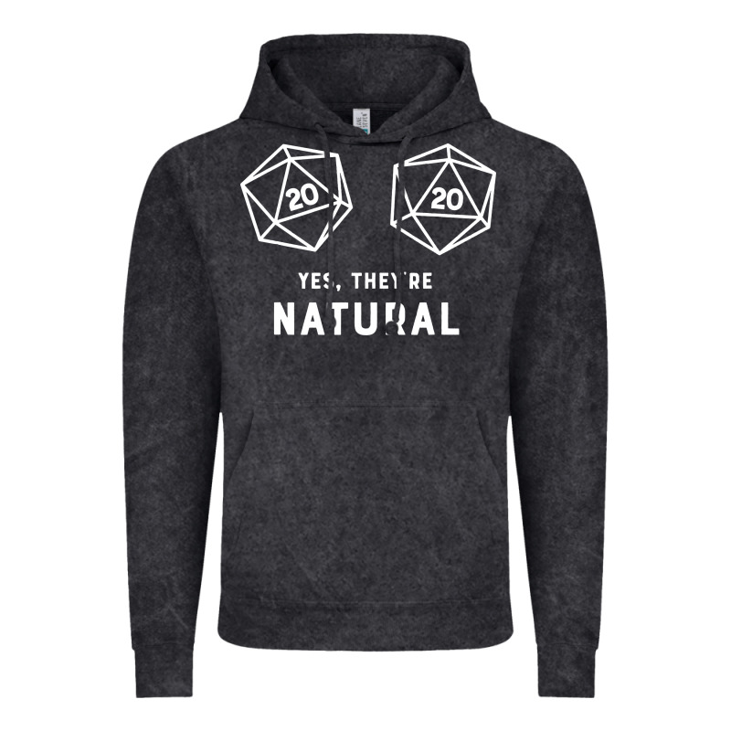 Yes They're Natural 20 Dice Funny Rpg Gamer Vintage Hoodie by artisFamous | Teevron