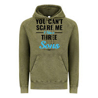 Vintage Olive you can't scare me i have three sons Vintage Hoodie - artisFamous