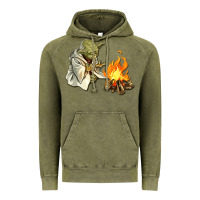 Vintage Olive Yoda is warming up Vintage Hoodie - artisFamous