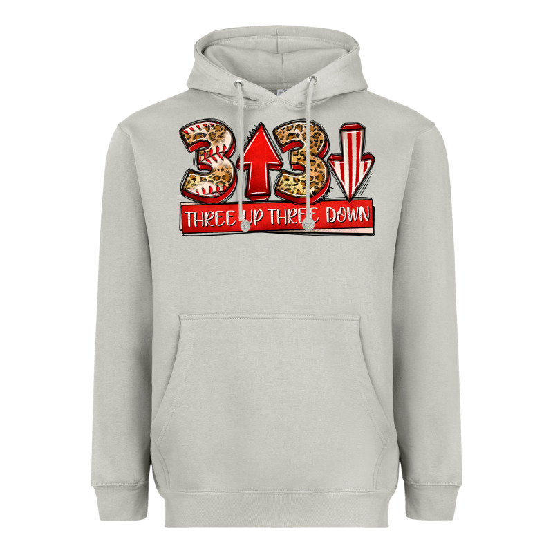 Three Up Three Down Baseball Heavyweight Hoodie by Jasminsmagicworld | Teevron