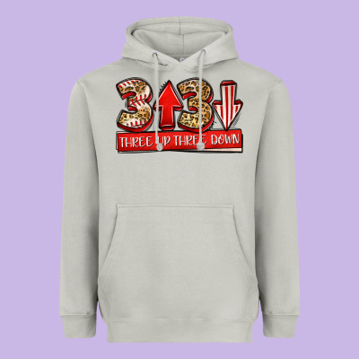 Three Up Three Down Baseball Heavyweight Hoodie Designed By Jasminsmagicworld