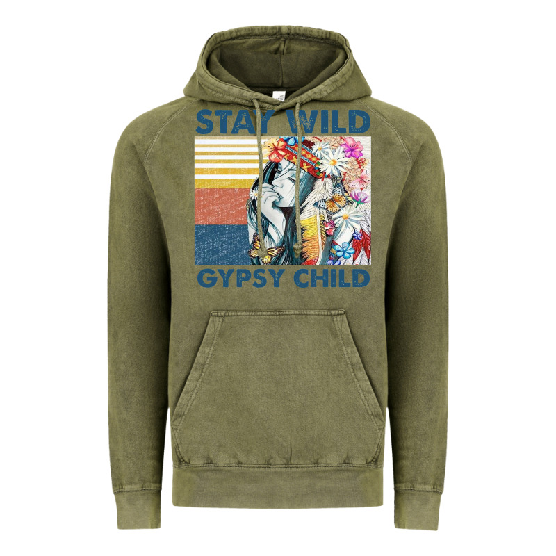 Stay Wild Gypsy Child Letter Rainbow Vintage Hoodie by artisFamous | Teevron
