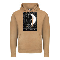 Vintage Camel tarot card crescent moon and cat graphic Vintage Hoodie - artisFamous