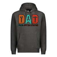 Charcoal Heather dad man myth legend Premium Hoodie - Artiststas