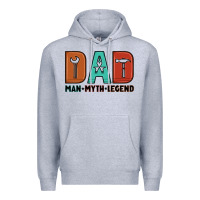 Heather Grey dad man myth legend Premium Hoodie - Artiststas