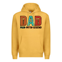 Mustard dad man myth legend Premium Hoodie - Artiststas
