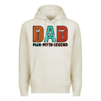 Oatmeal Heather dad man myth legend Premium Hoodie - Artiststas
