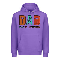 Purple dad man myth legend Premium Hoodie - Artiststas