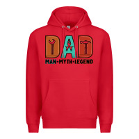 Red dad man myth legend Premium Hoodie - Artiststas