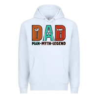White dad man myth legend Premium Hoodie - Artiststas