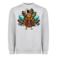 Heather Grey thanksgiving turkey Heavyweight Sweatshirt - RanaPortraitStore