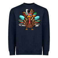 Navy thanksgiving turkey Heavyweight Sweatshirt - RanaPortraitStore
