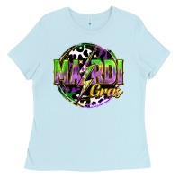 Baby Blue mardi gras lightning Ladies Tee - FaDigitalArtStudio