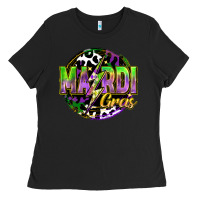 Black mardi gras lightning Ladies Tee - FaDigitalArtStudio