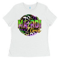 White mardi gras lightning Ladies Tee - FaDigitalArtStudio