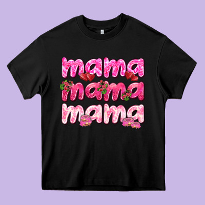 Mama Mama Mama Mother's Day Heavy Core Tee Designed By Howdyjamesfarm