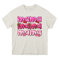 Cream Mama mama mama mother's day Heavy Core Tee - HowdyJamesFarm