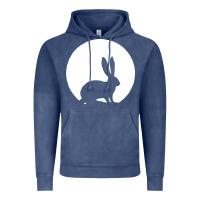 Vintage Denim bunny and full moon funny Vintage Hoodie - artisFamous
