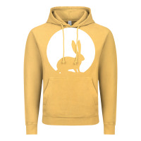 Vintage Mustard bunny and full moon funny Vintage Hoodie - artisFamous