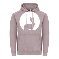 Vintage Zinc bunny and full moon funny Vintage Hoodie - artisFamous