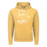 Vintage Mustard Fueled by jesus and coffee Vintage Hoodie - artisFamous