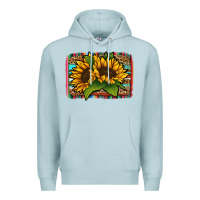 Blue Mist sunflower serape leopard background Premium Hoodie - Jasminsmagicworld