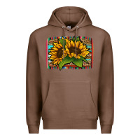 Chestnut sunflower serape leopard background Premium Hoodie - Jasminsmagicworld