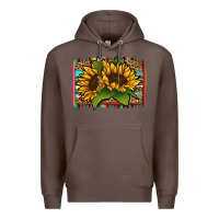 Coffee sunflower serape leopard background Premium Hoodie - Jasminsmagicworld