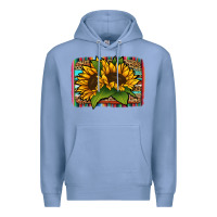 Colony Blue sunflower serape leopard background Premium Hoodie - Jasminsmagicworld