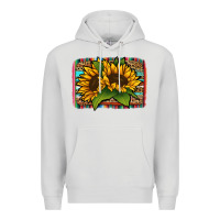 Dove Grey sunflower serape leopard background Premium Hoodie - Jasminsmagicworld