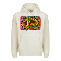 Oatmeal Heather sunflower serape leopard background Premium Hoodie - Jasminsmagicworld