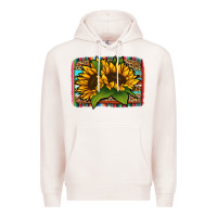 Pale Pink sunflower serape leopard background Premium Hoodie - Jasminsmagicworld
