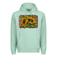Seafoam sunflower serape leopard background Premium Hoodie - Jasminsmagicworld