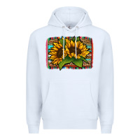 White sunflower serape leopard background Premium Hoodie - Jasminsmagicworld