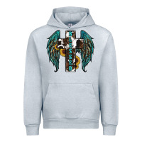Heather Grey western wings cross blessed Urban Hoodie - RanaPortraitStore