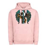 Pigment Salmon western wings cross blessed Urban Hoodie - RanaPortraitStore