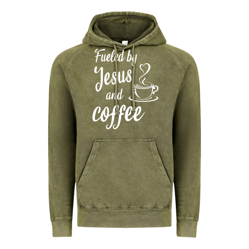 Fueled By Jesus And Coffee Vintage Hoodie by artisFamous | Teevron