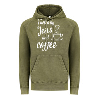 Vintage Olive Fueled by jesus and coffee Vintage Hoodie - artisFamous