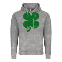 Cloud Rock distressed green four leaf clover Vintage Hoodie - artisFamous