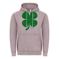 Vintage Zinc distressed green four leaf clover Vintage Hoodie - artisFamous