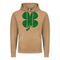 Vintage Camel distressed green four leaf clover Vintage Hoodie - artisFamous