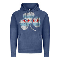 Vintage Denim irish chicago flag shamrock Vintage Hoodie - artisFamous