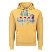 Vintage Mustard irish chicago flag shamrock Vintage Hoodie - artisFamous