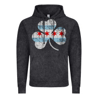 Vintage Black irish chicago flag shamrock Vintage Hoodie - artisFamous