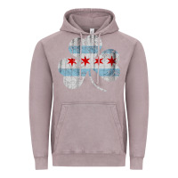 Vintage Zinc irish chicago flag shamrock Vintage Hoodie - artisFamous