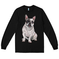 Black white black french bulldog Long Sleeve Tee - LillyAllenDesigns