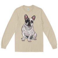 Mushroom white black french bulldog Long Sleeve Tee - LillyAllenDesigns